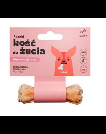 AZANKI Os pentru caini talie mica, din piele de cal Mini 10cm