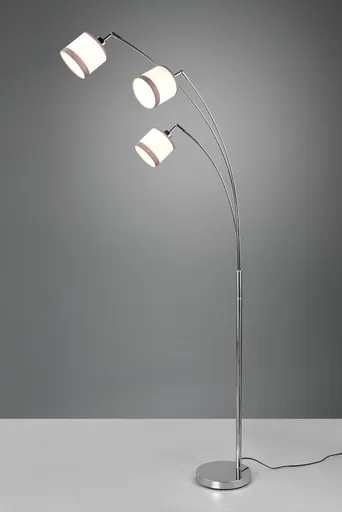 Lampadar Davos, RL, 12x185 cm, 28W, 3x E14, metal, gri/alb