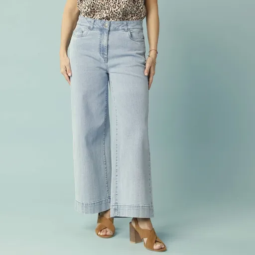 Blugi cu talie înaltă 7/8, lungimea piciorului interior 60 cm