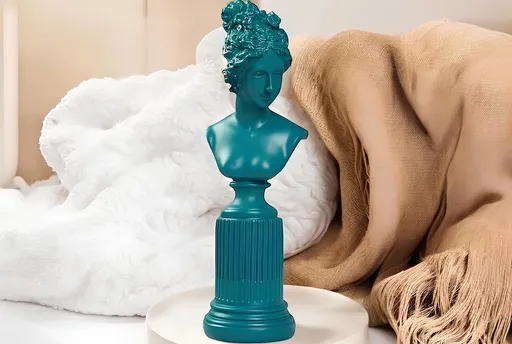 Decoratiune, CY0429, 9x17x9 cm, Poliester, Turcoaz