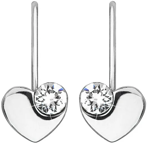 Evolution Group - Pavona Cercei inimioare cu cristale Swarovski 31299.1 alb