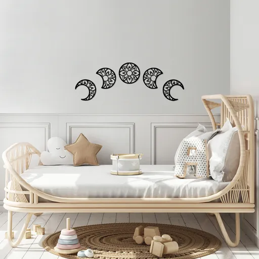 Decoratiune de perete, Movements Of The Month, 13 x 13 cm, 3 piese, Negru