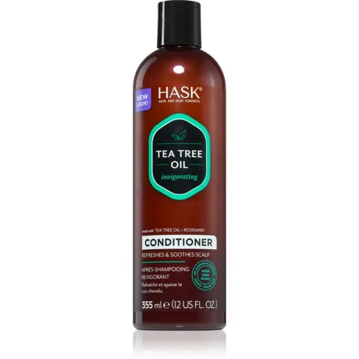 HASK Tea Tree Oil & Rosemary balsam revigorant pentru un scalp uscat, atenueaza senzatia de mancarime 355 ml