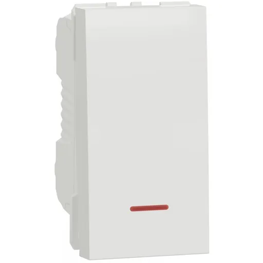 Intrerupator 16A 1m, surub, lampa indicatoare Schneider Noua Unica NU316118S, alb