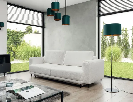 Canapea extensibila 4 locuri ELTAP, SO-DAL-01ROY, Dalia, 248x84x95 cm, lemn/poliester, alb