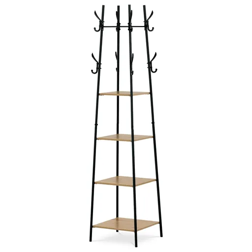 Cuier cu rafturi GD-170 OAK, stejar sălbatic, maro deschis