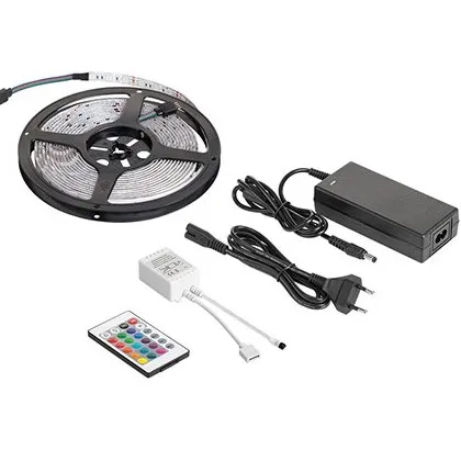 Kit Banda Led RGB 5m Controller Si Alimentator Rebel LED0175-2