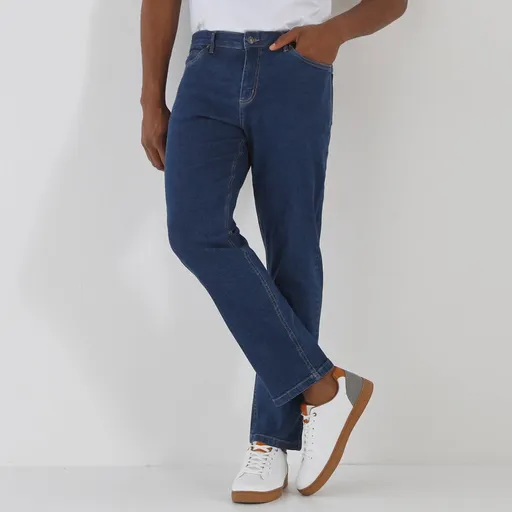 Blugi drepți cu talie confortabilă și 5 buzunare