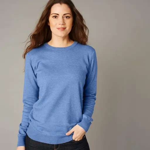 Pulover cu guler în V, din lână de miel