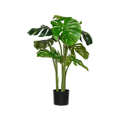Pottery Pots Plantă Monstera artificială realistă, dimensiuni multiple - Ghivece de ceramică mărimea: L - v. 120 cm