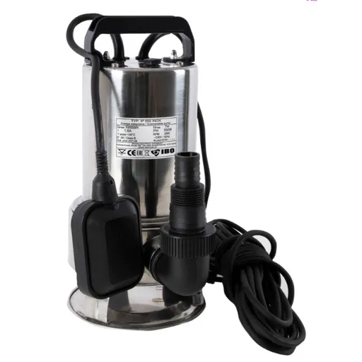 Pompa submersibila INOX pentru apa murdara IBO Polonia IP 550, 550W, 10000 l/h, H refulare 7m