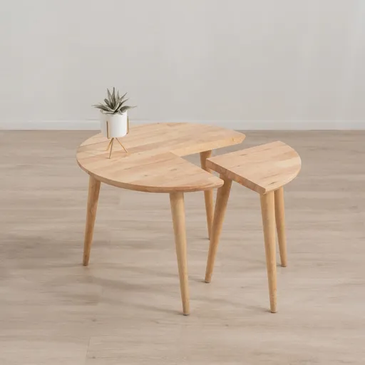 Masuta de cafea Harmoni, Homla, 59x42 cm, lemn, natur