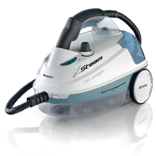 Aparat de curatat cu aburi Ariete XSTEAM 4147/02, 1500W, 4 bar, 0.6 L, Dezinfectie, Fara urme de umiditate, Abur reglabil, Alb/Albastru