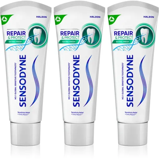 Sensodyne Repair & Protect Extra Fresh pastă de dinți pentru a proteja dintii si gingiile 3x75 ml