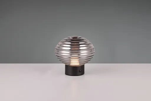 Lampa de masa Earl, RL, 15.5x14.5 cm, 1.5W, 1x SMD, metal, negru mat/gri