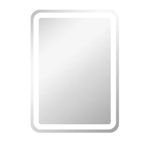 kleankin Oglindă LED, pentru Baie și Machiaj,lumina Reglabilă cu 3 Temperaturi de Culoare, Design anti-aburire, 70x50 cm, Argintiu | Aosom Romania