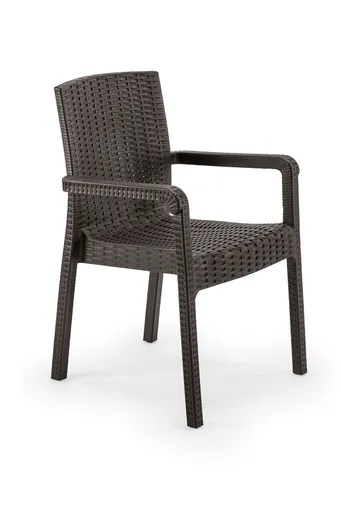Scaun, Hanah Home, Rattan Royale, 55x87x43 cm, Maro inchis