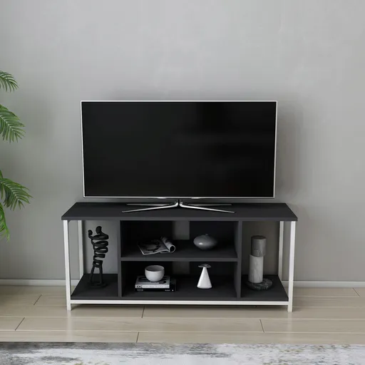 Comoda TV, Hanah Home, Rinaldo, 120x35x50.8 cm, Alb / Antracit