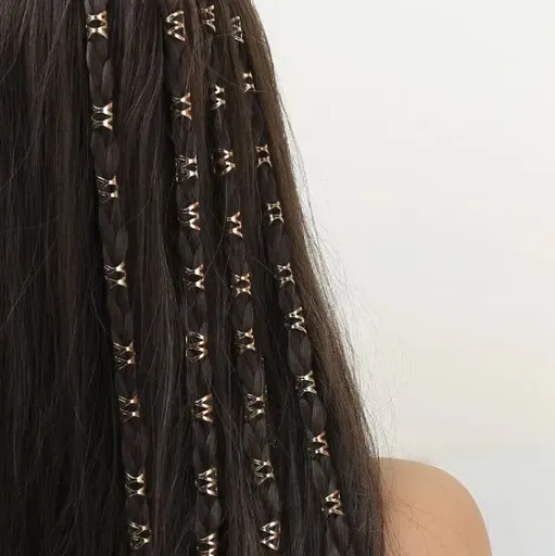 Accesorii Codite Afro Gold Egipt Style, Set 40