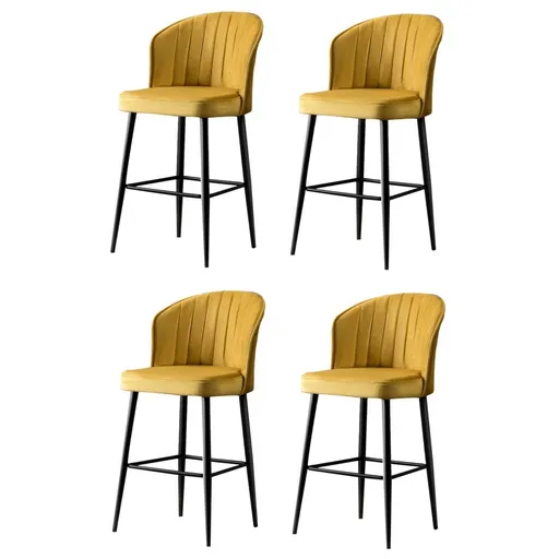 Set de scaune de bar Rubi Yellow, 4 buc., 4 buc