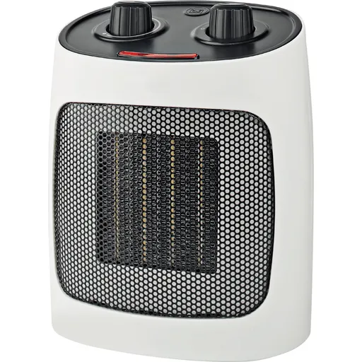 Aeroterma ceramica ELITE ECH-1373, 2000W, Pana la 20 m², 2 moduri, Indicator luminos, Protectie la răsturnare, Alb/Negru