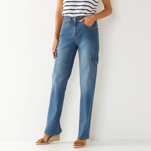 Blugi drepți Cargo stretch