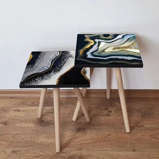 Set masute 2 piese, Hanah Home, 2Shp484, Multicolor