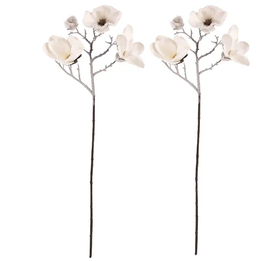 Set de flori Magnolia, 2 bucăți, alb cu zăpadă, alb