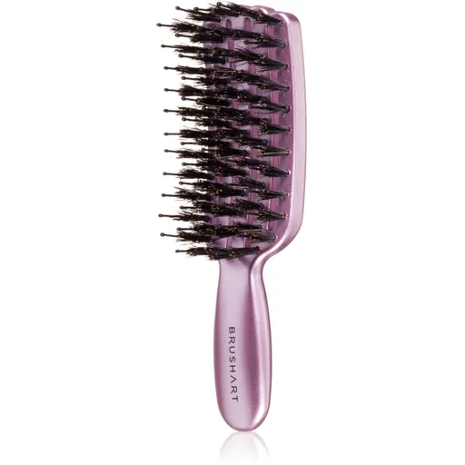 BrushArt Hair Vent blowdry hairbrush with boar bristles perie de par cu peri de nailon și de mistreț Mini 1 buc