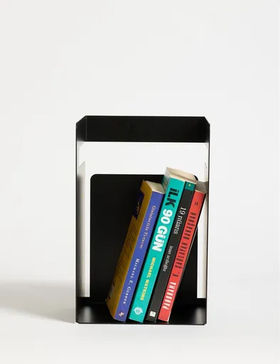 Suport de carte, Hanah Home, Cube, 18x19x15.5 cm, Negru