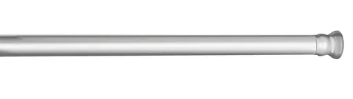 Bara extensibila pentru perdeaua de dus, Wenko, Chrome, 110 - 185 cm, 2 cm Ø, aluminiu, gri