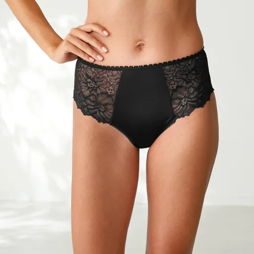 Set de 2 chiloți maxi din microfibră și dantelă