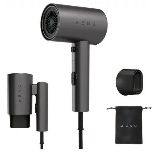 Uscator de par AENO AHD0002, 2000W, 3 trepte, Cool shot, Maner pliabil, Concentrator, Ionizare, 67 dB, Gri