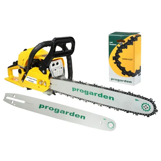Drujba benzina, ProGARDEN MF3545P, 3.4CP, 55cc + Cadou lama si lant de 450mm x 0.325", Model Nou