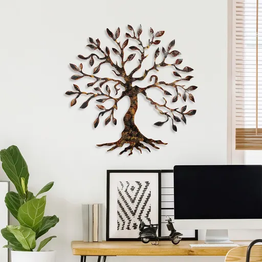 Decoratiune de perete, Tree, 60 x 60 cm, Multicolor