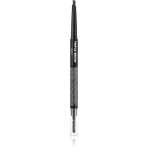 flormar Triple Brow Pencil creion pentru sprancene 3 in 1 culoare 001 Brunette 0.75 g