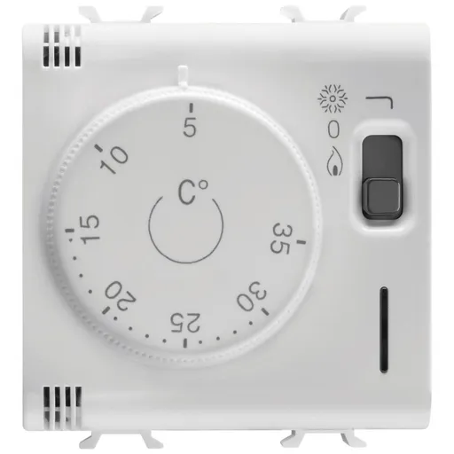 Termostat 230V 2 module Gewiss Chorus GW10705, alb
