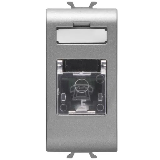 Priza telefon RJ11 1 modul Gewiss Chorus GW14401, titan
