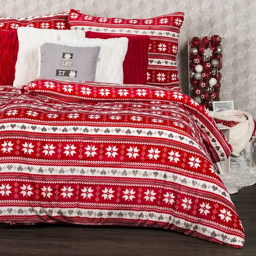 Lenjerie pat Crăciun 4Home Vis de iarnă, microflanel, 140 x 220 cm, 70 x 90 cm