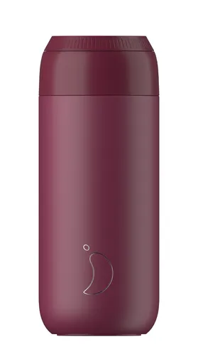 Cană termos Chilly's Bottles - vișinie 500ml, ediția Seria 2