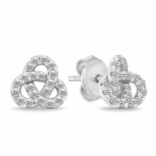 Brilio Silver Cercei din argint Triquetra cu zirconii cubice EA1172W