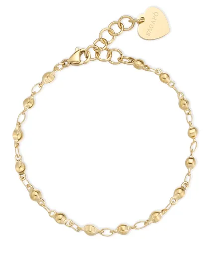 S'Agapõ Brățară decentă placată cu aur Chunky SHK98