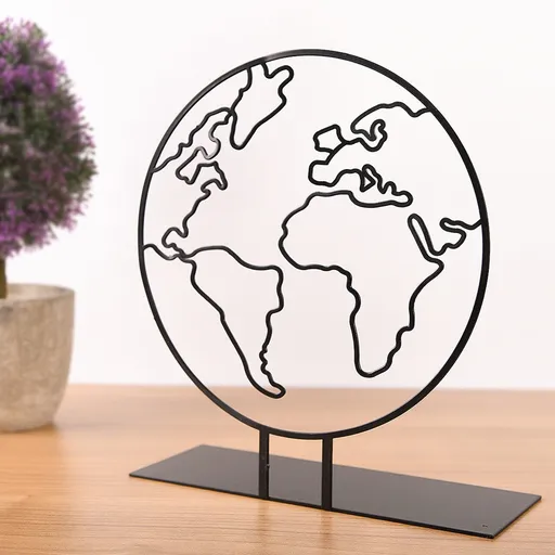 Decoratiune, Foglia, 22x20 cm, Metal, Negru