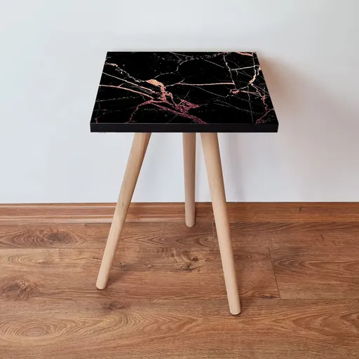 Masuta, Hanah Home, Shp181, 35x42x35 cm, Negru roz