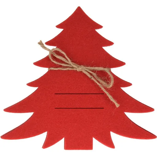 Husă pentru tacâmuri X-Mas Tree roșie, set de 4bucăți, roșu
