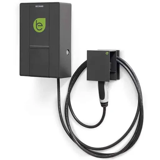 Statie incarcare EV in curent alternativ tip WALLBOX-BE cu o priza TIP 2, 7.4kW, echipata cu DC Scame 205.W17-S0