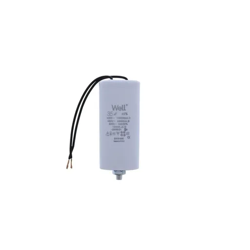Condensator pornire motor 400V 35uF cu fir, Well