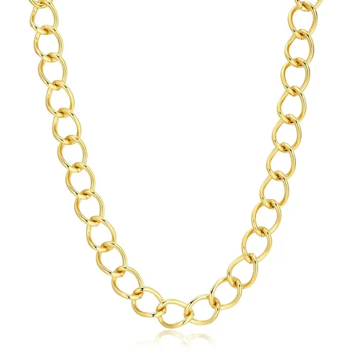 S'Agapõ Colier distinctiv placat cu aur de damă Chunky SHK30