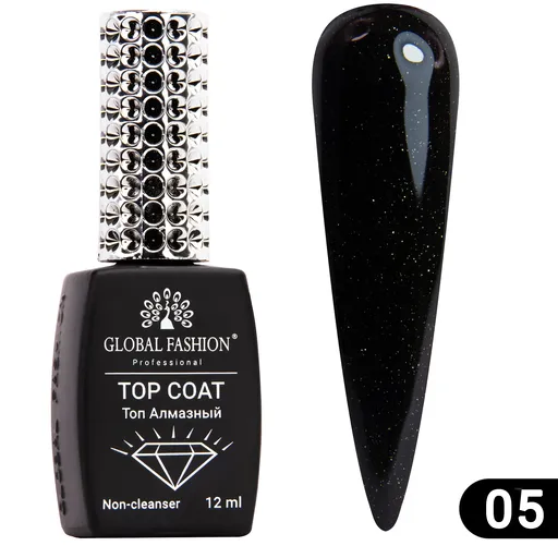 Galaxy Top Coat 05 Glitter Top, 12 ml