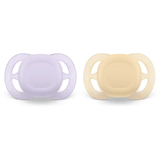 Philips Avent Ultrastart SCF075/01 0-2 m suzetă Yellow/Purple 2 buc